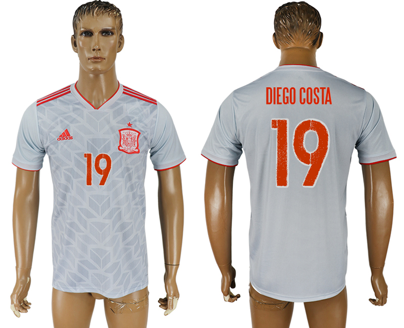 2018 world cup Maillot de foot Spain #19 DIEGO COSTA